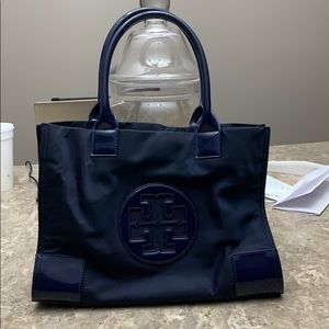 Navy blue tori Tori Burch tote
